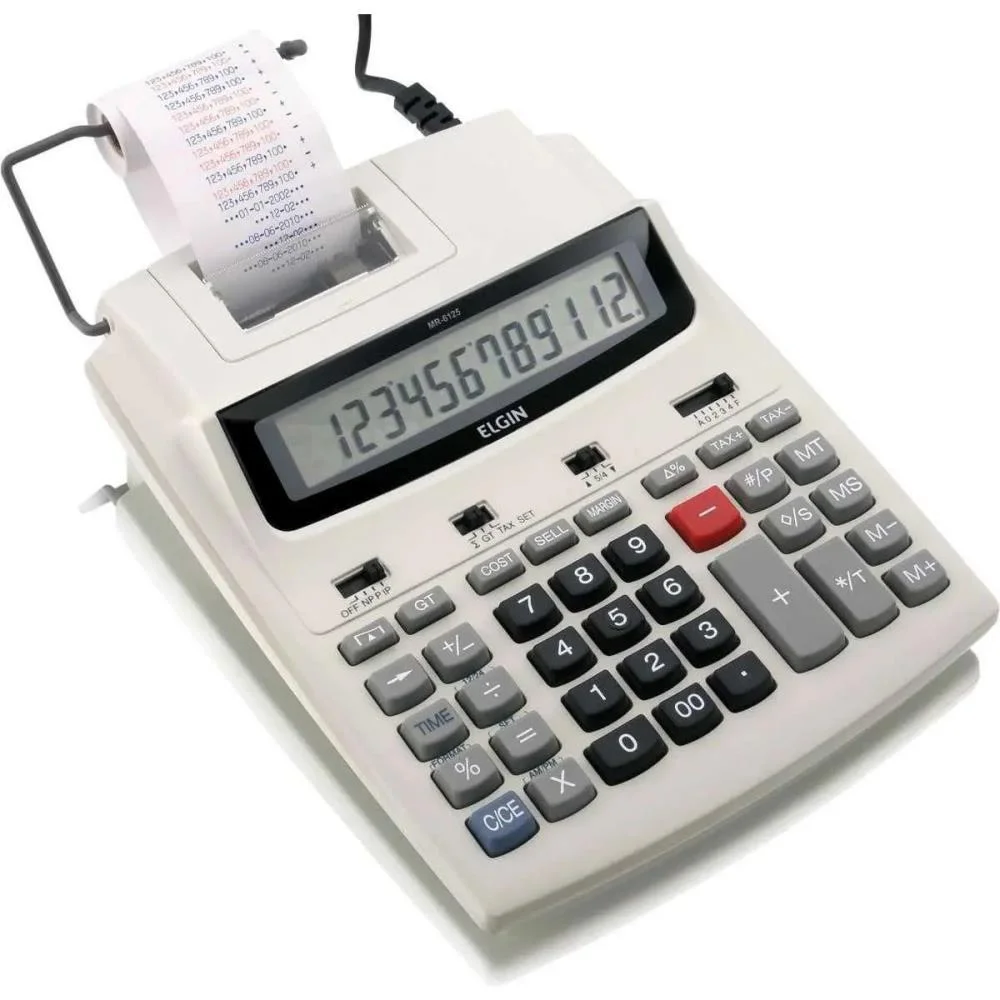 Calculadora De Impressao 12 Dig. Bob.58Mm Bivolt Cinza Elgin (Unidade) - imagem 3