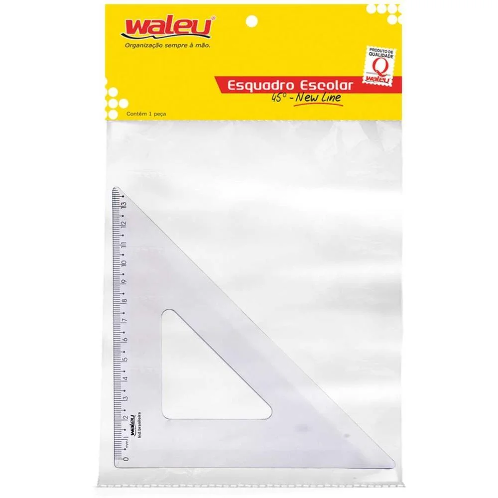 Esquadro Poliestireno 45Graus 21Cm Cr. Maxcril (Pct.c/10) - imagem 2