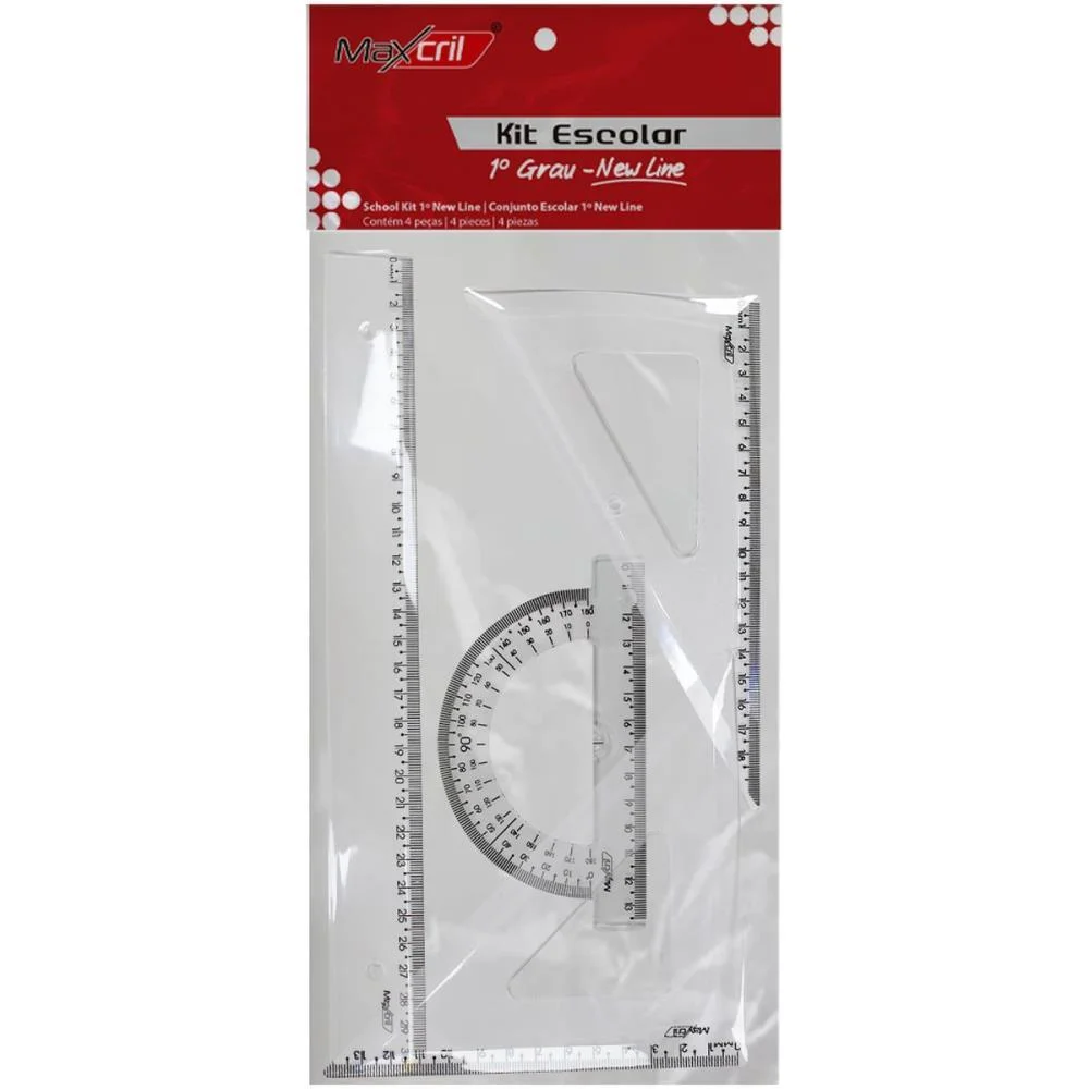 Conjunto Para Desenho New Line Cristal 1 Grau Maxcril (Blister) - imagem 5