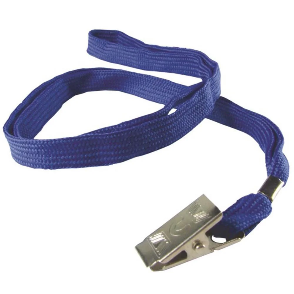 Cordao Para Cracha Tecido Azul C/Presilha Jacare Kit (Pct.c/10) - imagem 3
