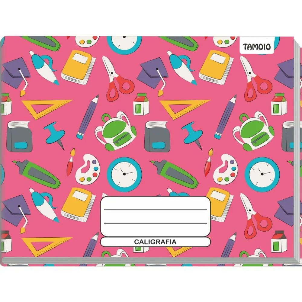 Caderno Caligrafia Capa Dura Decorado 48F 1/4 Broch.horiz. Tamoio (Pct.c/05) - imagem 5