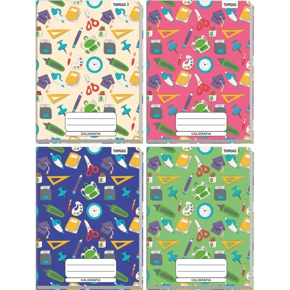 Caderno Caligrafia Capa Dura Decorado 48F Univ Broch.vertic Tamoio (Pct.c/05) - imagem 2