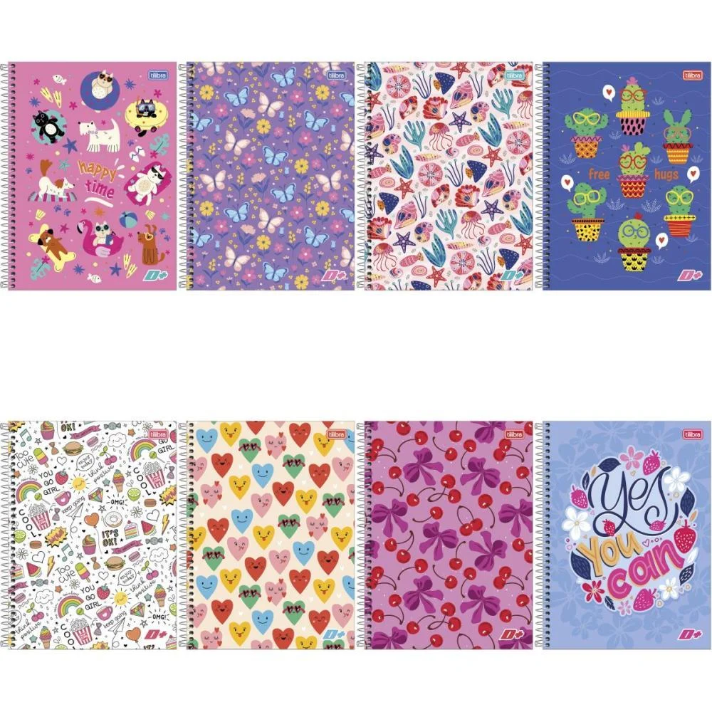 Caderno 12X1 Capa Dura D+ Feminino 240 Folhas Tilibra (Pct.c/04) - imagem 2