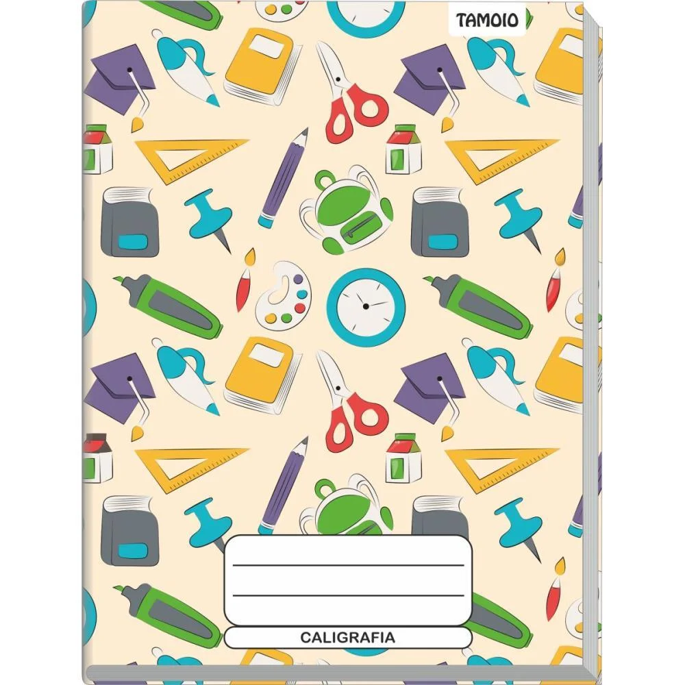 Caderno Caligrafia Capa Dura Decorado 48F 1/4 Broch.vertica Tamoio (Pct.c/05) - imagem 4