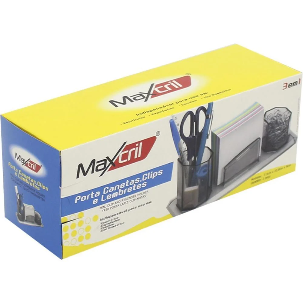 Acessorio Para Mesa Porta Caneta/Clips/Lemb.fume Maxcril (Unidade) - imagem 6
