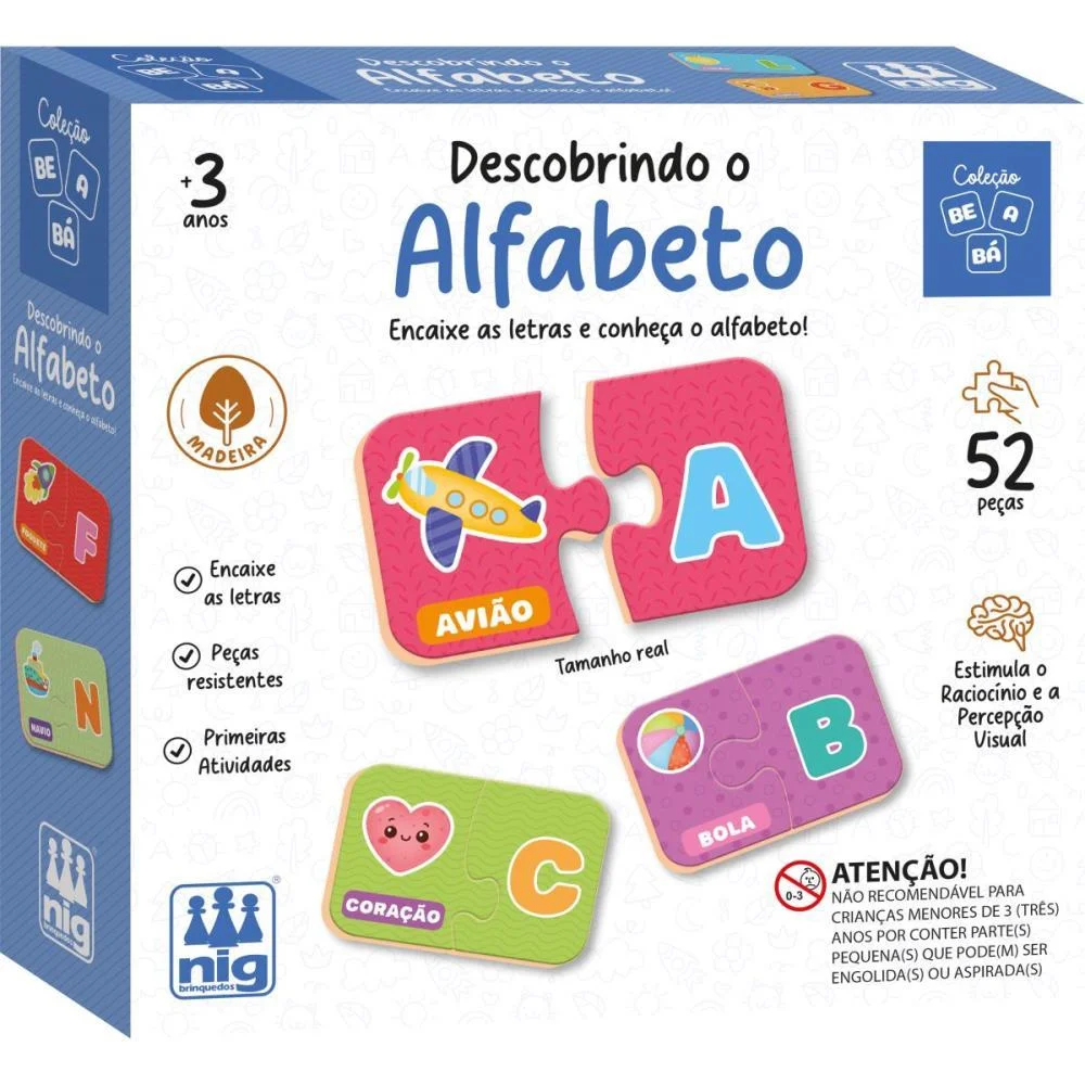 Brinquedo Educativo Be A Ba Descobrindo Alfabeto Nig Brinquedos (Unidade) - imagem 2
