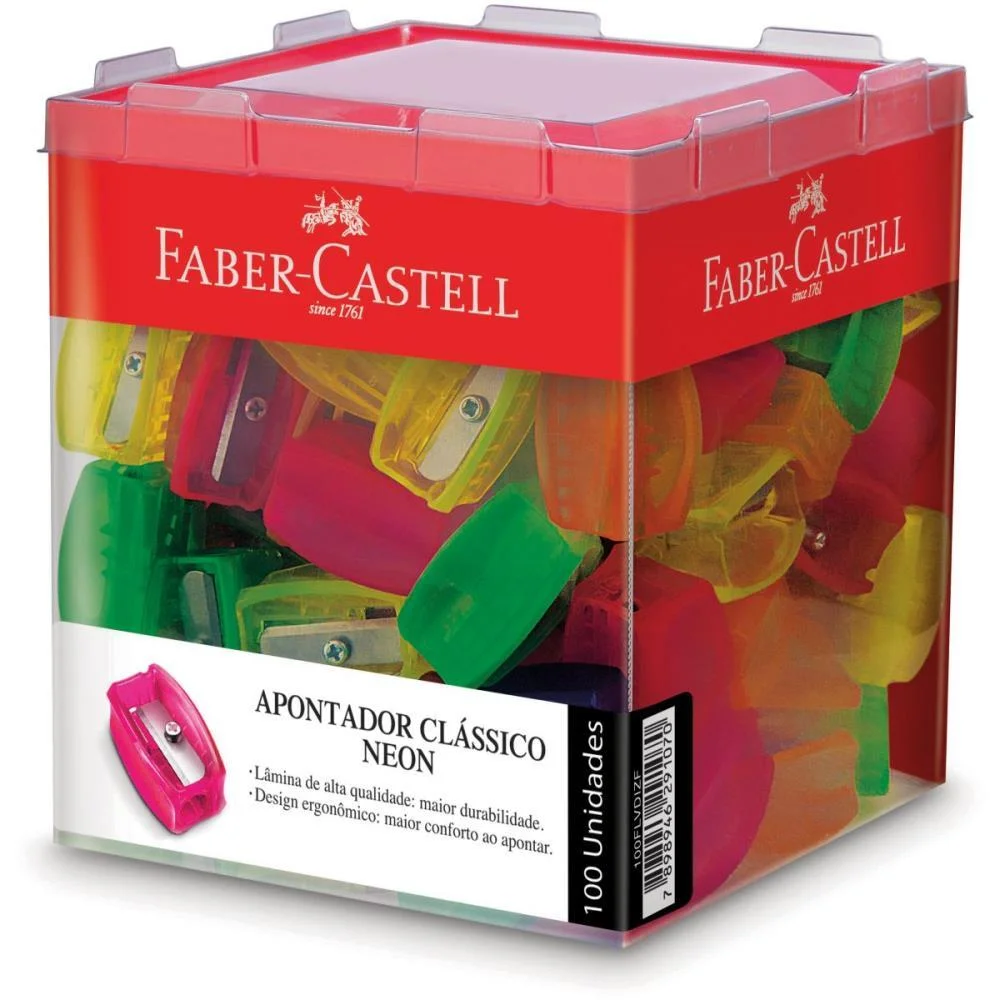 Apontador Sem Deposito Neon Simples Faber-Castell (Dp.c/100) - imagem 2