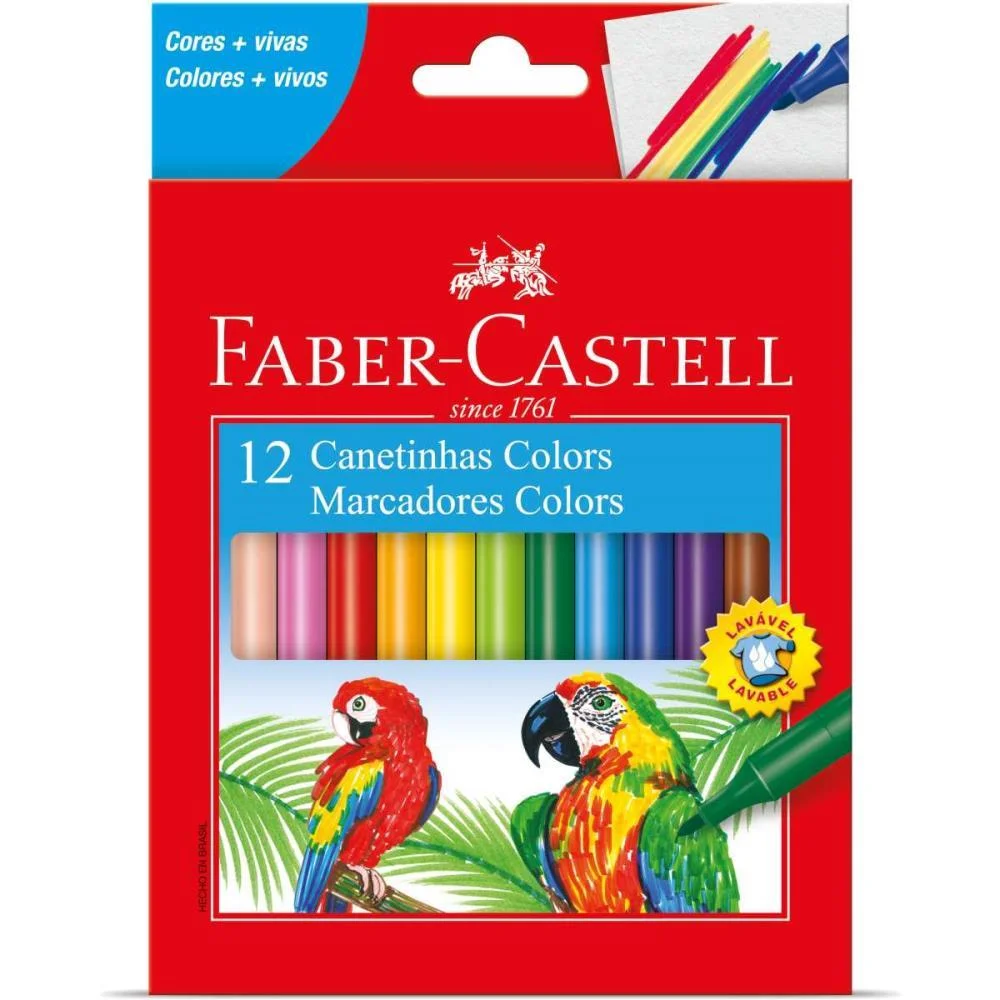Caneta Hidrografica Prestocolor Regular 12 Cores Faber-Castell (Pct.c/12) - imagem 3