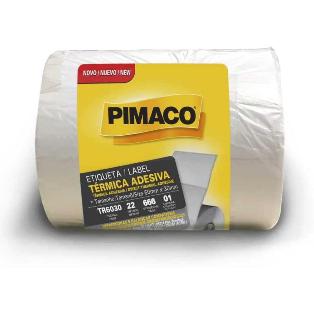 Etiqueta Adesiva Termica 60Mmx30Mm C/666 Etiq. Pimaco (Rolo) - imagem 3