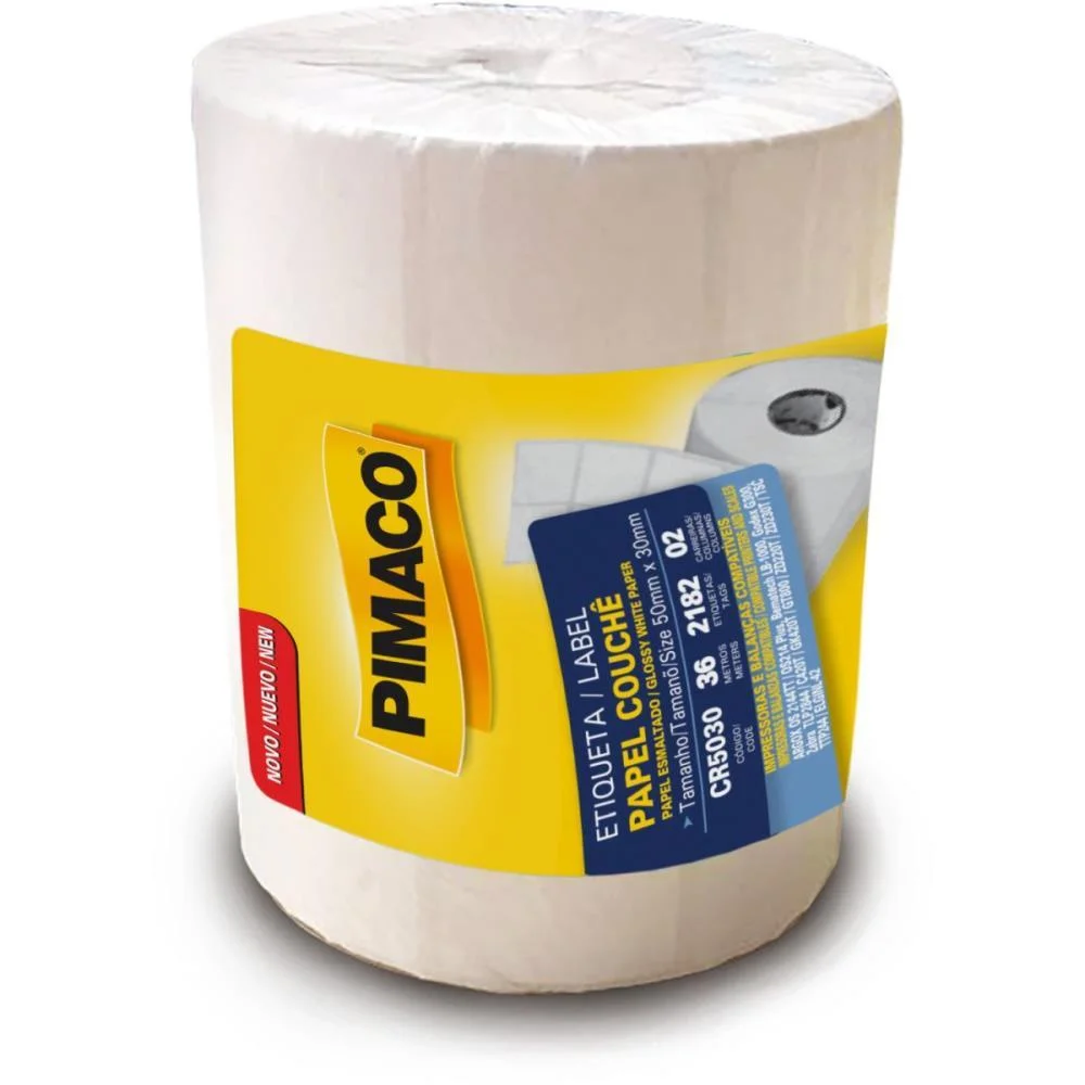 Etiqueta Adesiva Couche 50Mmx30Mm C/2182 Etiq. Pimaco (Rolo) - imagem 4