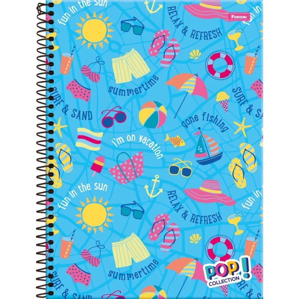 Caderno 10X1 Capa Dura Pop Collection 200 Folhas Foroni (Pct.c/04) - imagem 6