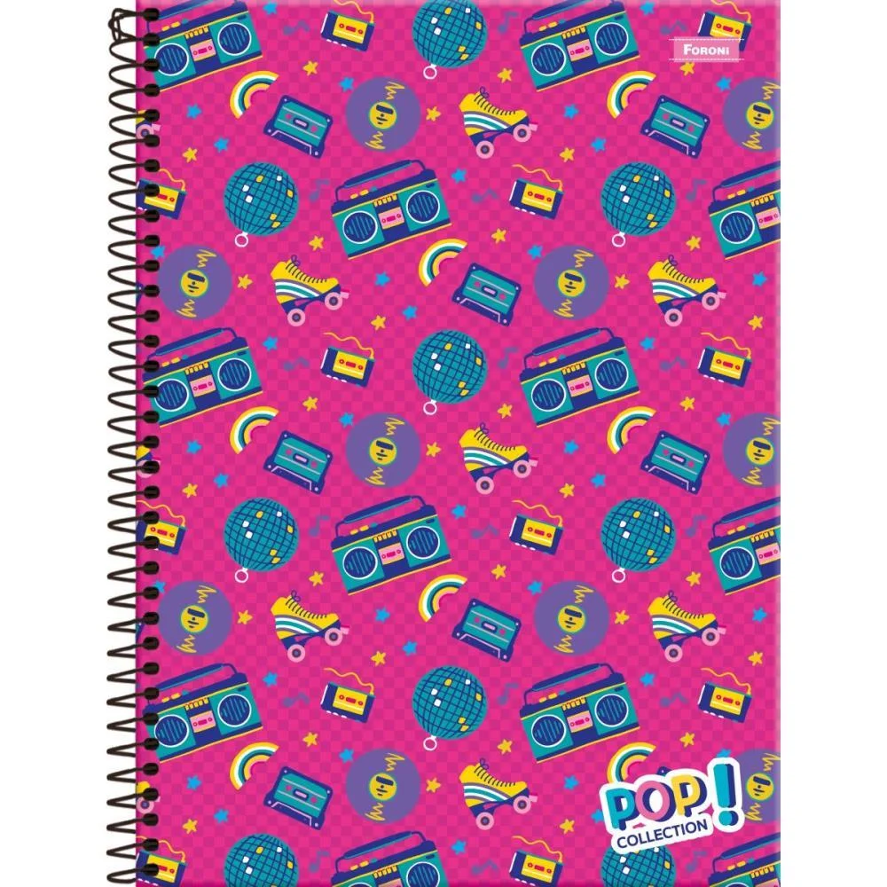 Caderno 15X1 Capa Dura Pop Collection 300 Folhas Foroni (Pct.c/02) - imagem 4