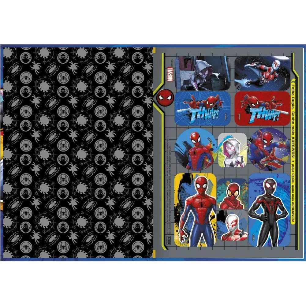 Caderno Brochura 1/4 Capa Dura Spider Man Top 48 Folhas Tilibra (Pct.c/05) - imagem 3