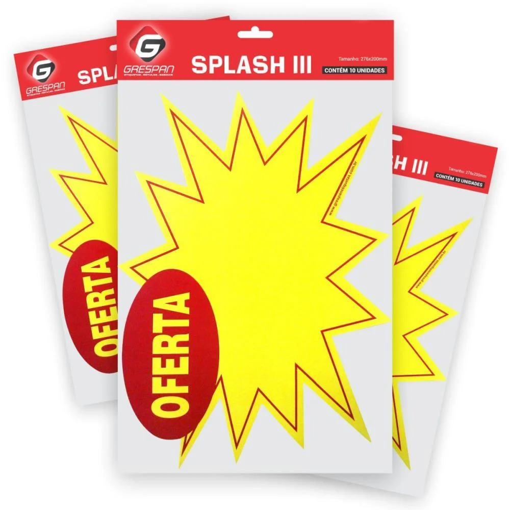 Cartaz Para Marcacao Splash Oferta Gd 276X200Mm.am. Grespan (Pct.c/10) - imagem 3