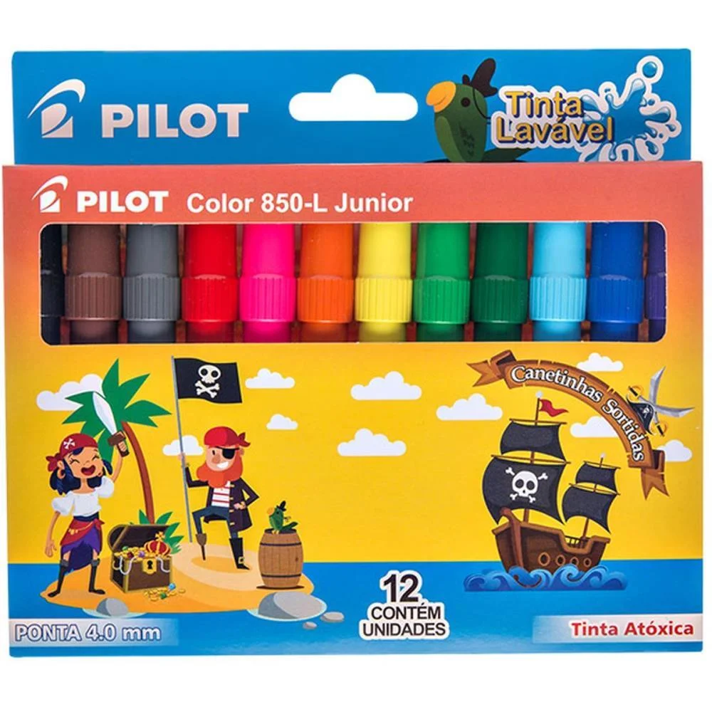 Caneta Hidrografica Color 850L Junior 12 Cores Pilot (Unidade) - imagem 3