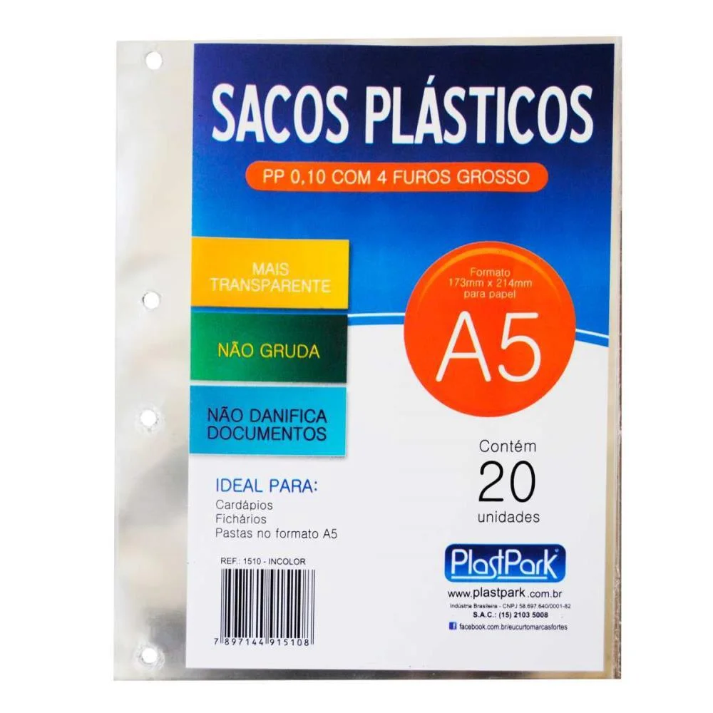 Envelope Plastico A5 4Furos Grosso Pp Romitec (Pct.c/20) - imagem 3