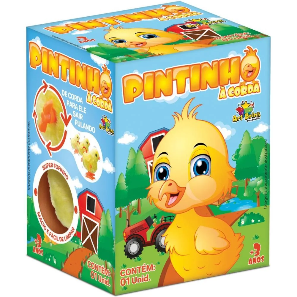 Brinquedo Para Bebe Animal Pintinho A Corda Art Brink (Unidade) - imagem 5