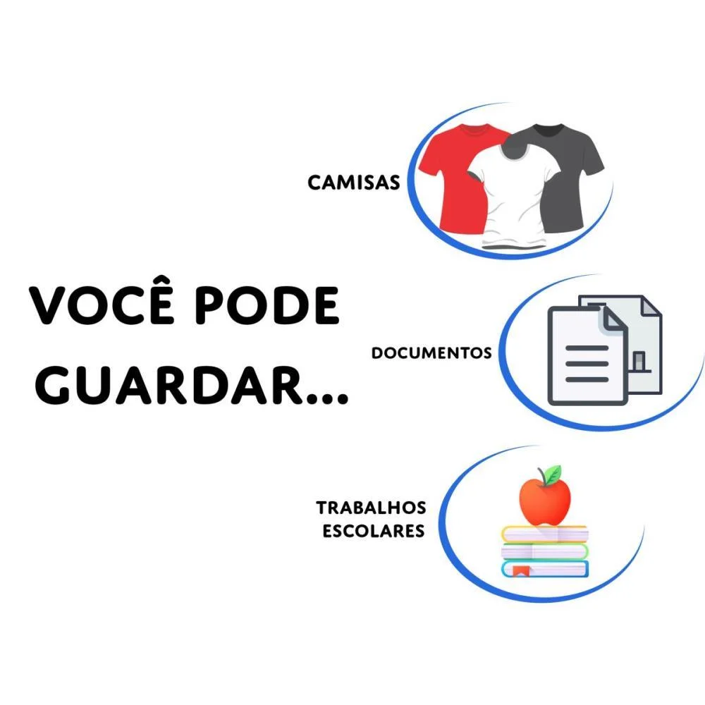 Caixa Organizadora Padrao Camisa Azul Dello (Unidade) - imagem 5