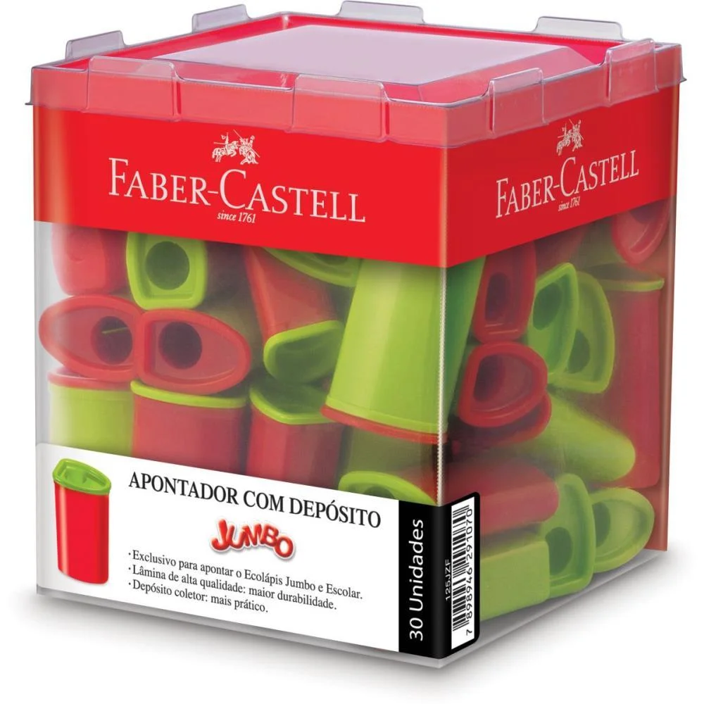 Apontador Com Deposito Jumbo 2Cores Faber-Castell (Dp.c/30) - imagem 2