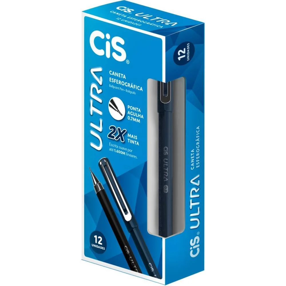 Caneta Esferografica Cis Ultra 0.7Mm Az Sertic (Cx.c/12) - imagem 3