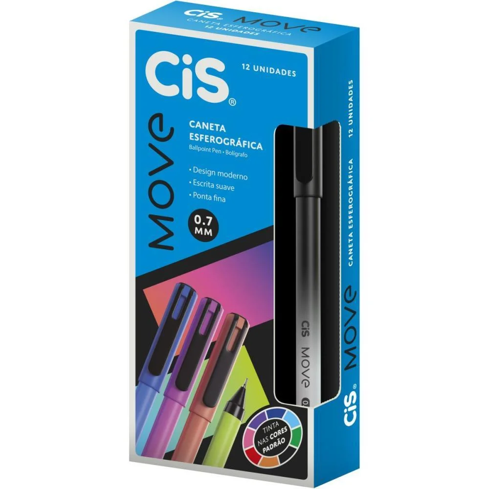 Caneta Esferografica Cis Move 0.7Mm Pt Sertic (Cx.c/12) - imagem 2