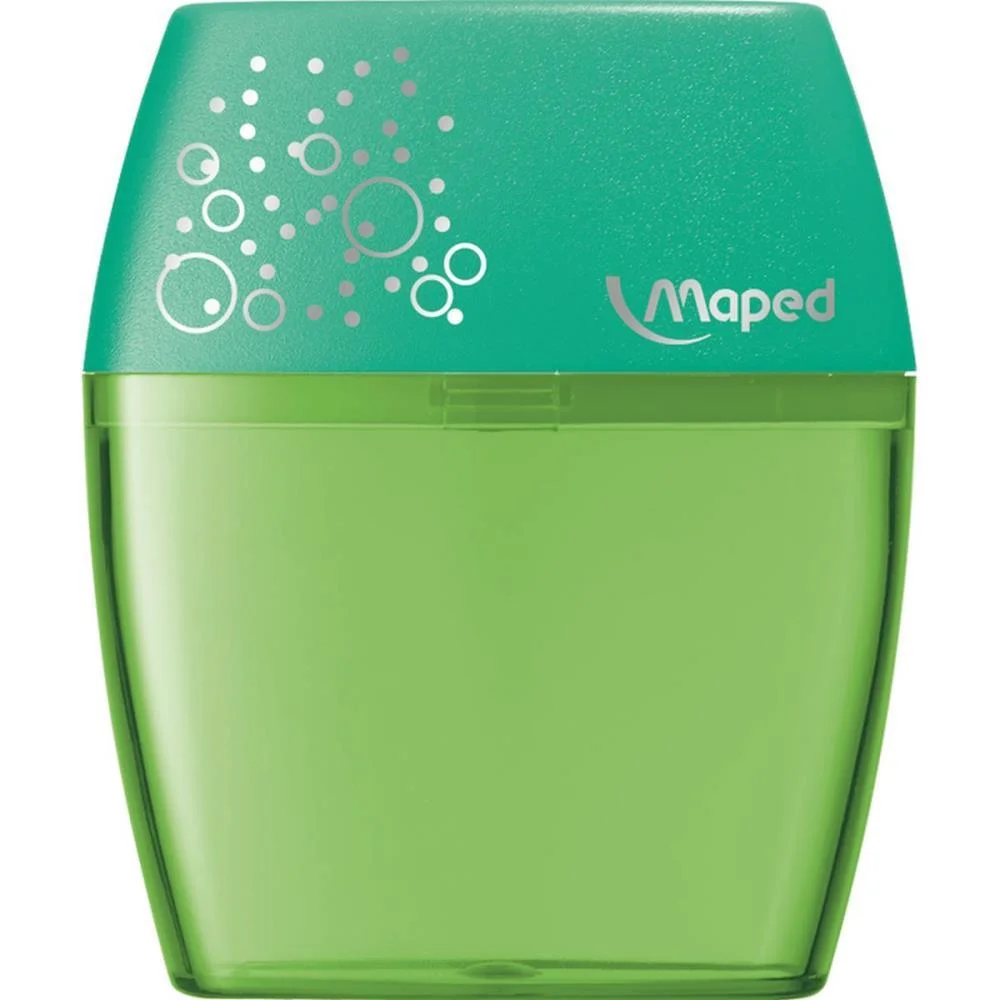 Apontador Com Deposito 2 Furos Shaker Plastico Cores Sortidas Maped (Cx.c/20) - imagem 4
