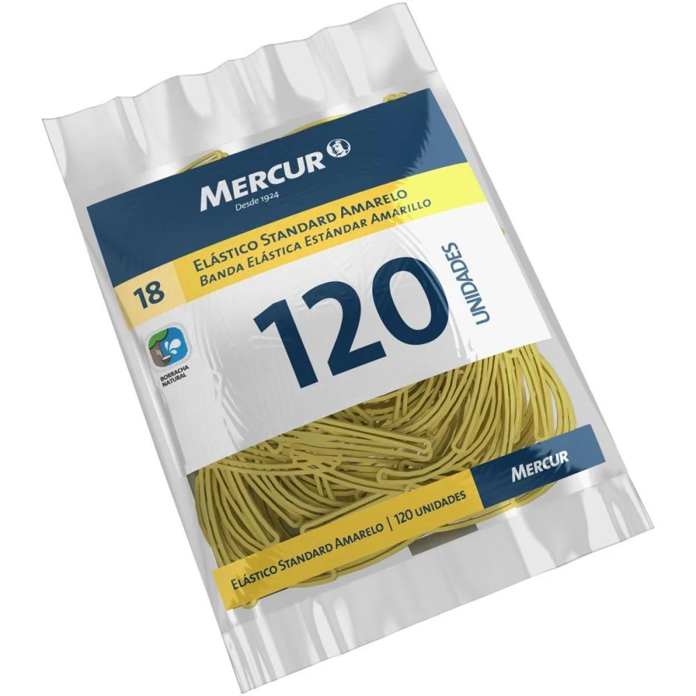 Elastico Amarelo N.18 Standard 120Pcs Mercur (Unidade) - imagem 2