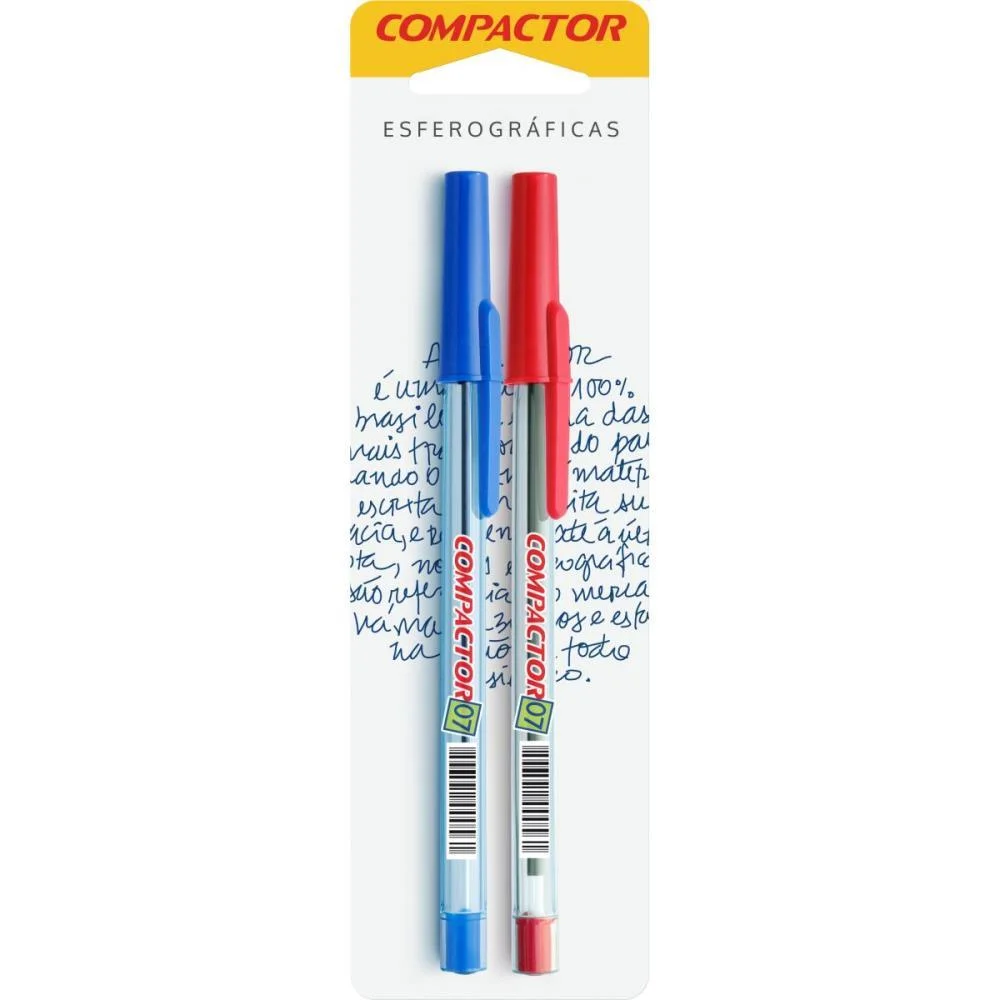 Caneta Esferografica 0,7Mm Blister C/1 Azul 1Vm Compactor (Cx.c/10) - imagem 3