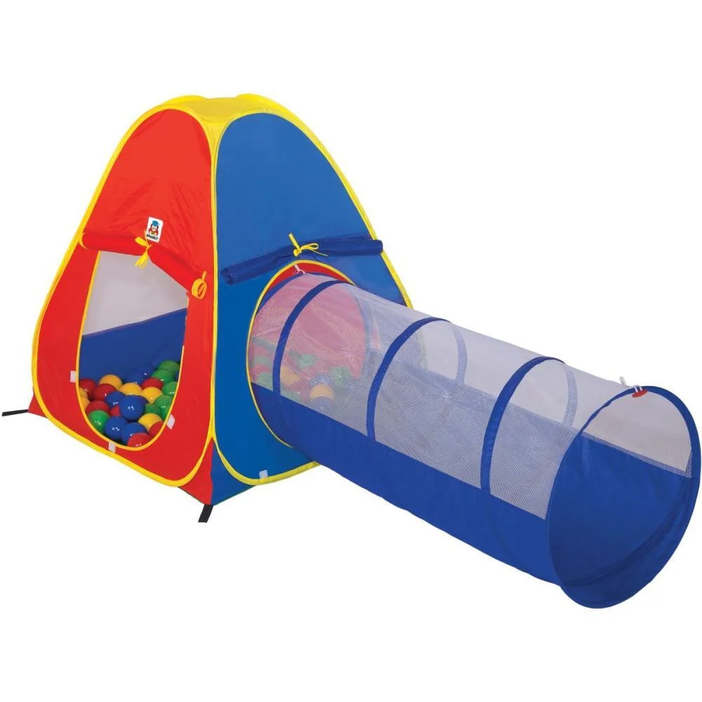 Barraca Infantil Tunel 2 Em 1 C/60 Bolinhas Braskit (Unidade) - imagem 2