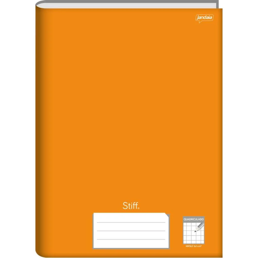 Caderno Quadriculado Univers. 1X1Cm 96F Brochurao Laranja Cd Jandaia (Pct.c/05) - imagem 3