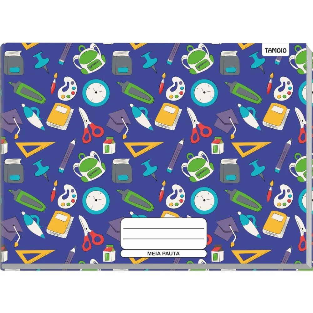 Caderno Desenho Univ Capa Dura Meia Pauta Decor 96F Brochurao Tamoio (Pct.c/04) - imagem 4