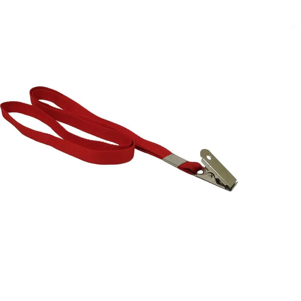 Cordao Para Cracha Tecido Vermelho C/Pres. Jacare Mares (Pct.c/10) - imagem 5