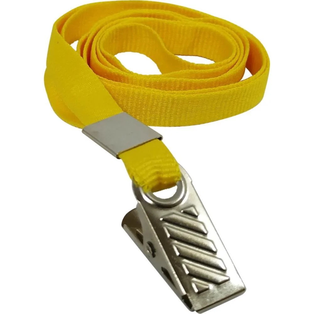 Cordao Para Cracha Tecido Amarelo C/Pres. Jacare Mares (Pct.c/10) - imagem 4