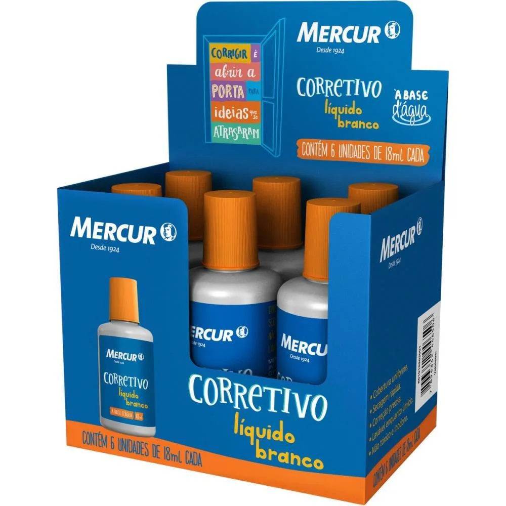 Corretivo 18Ml Branco Mercur (Cx.c/06) - imagem 2