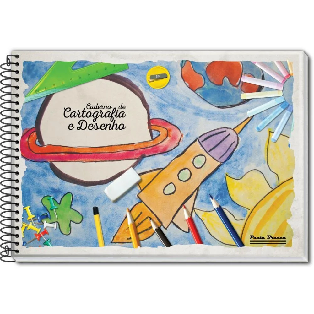 Caderno Desenho Univ Capa Dura 60Fls. Espiral Pauta Branca (Pct.c/04) - imagem 2