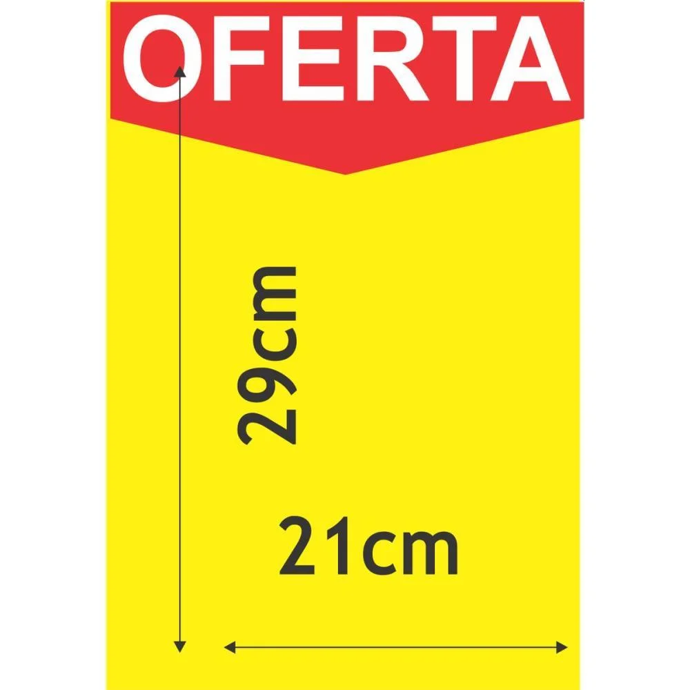Cartaz Para Marcacao Oferta Amarelo A4 21X29Cm.250G Radex (Pct.c/25) - imagem 2