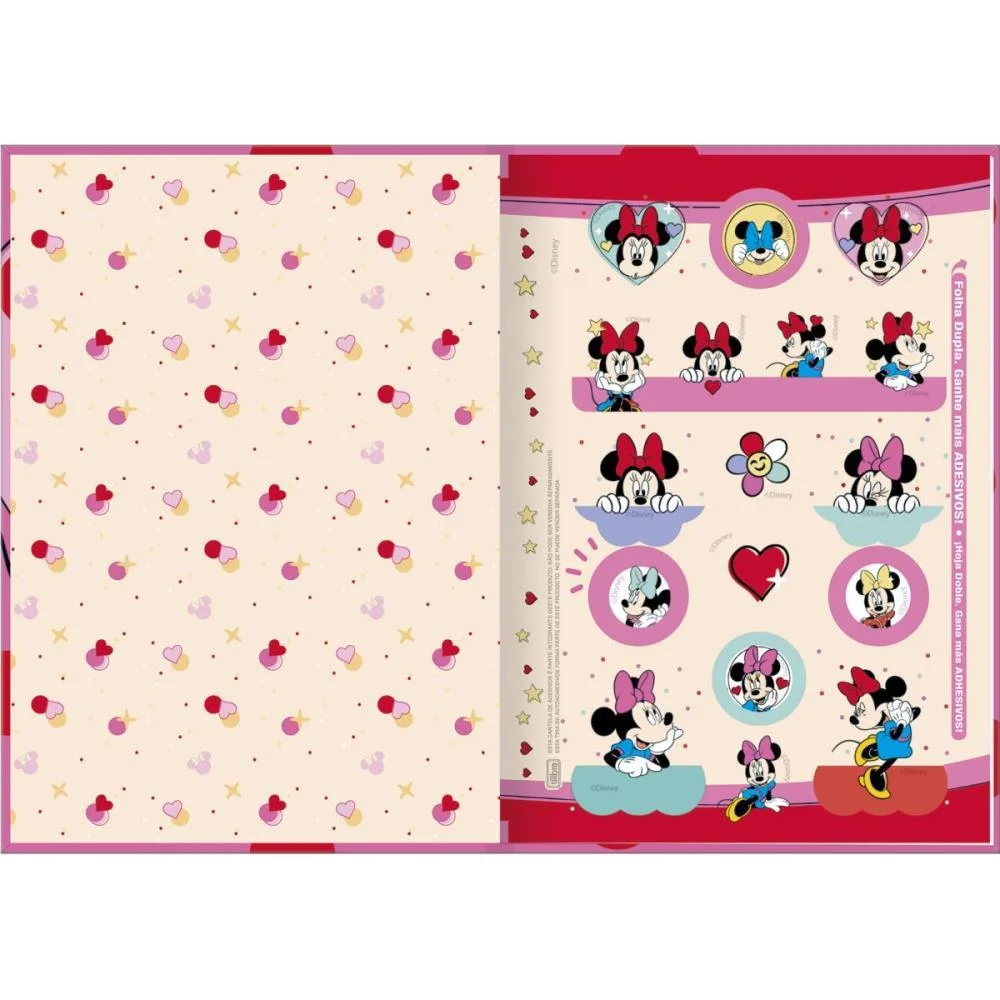 Caderno Brochura 1/4 Capa Dura Minnie Top 48Fls. Tilibra (Pct.c/05) - imagem 4