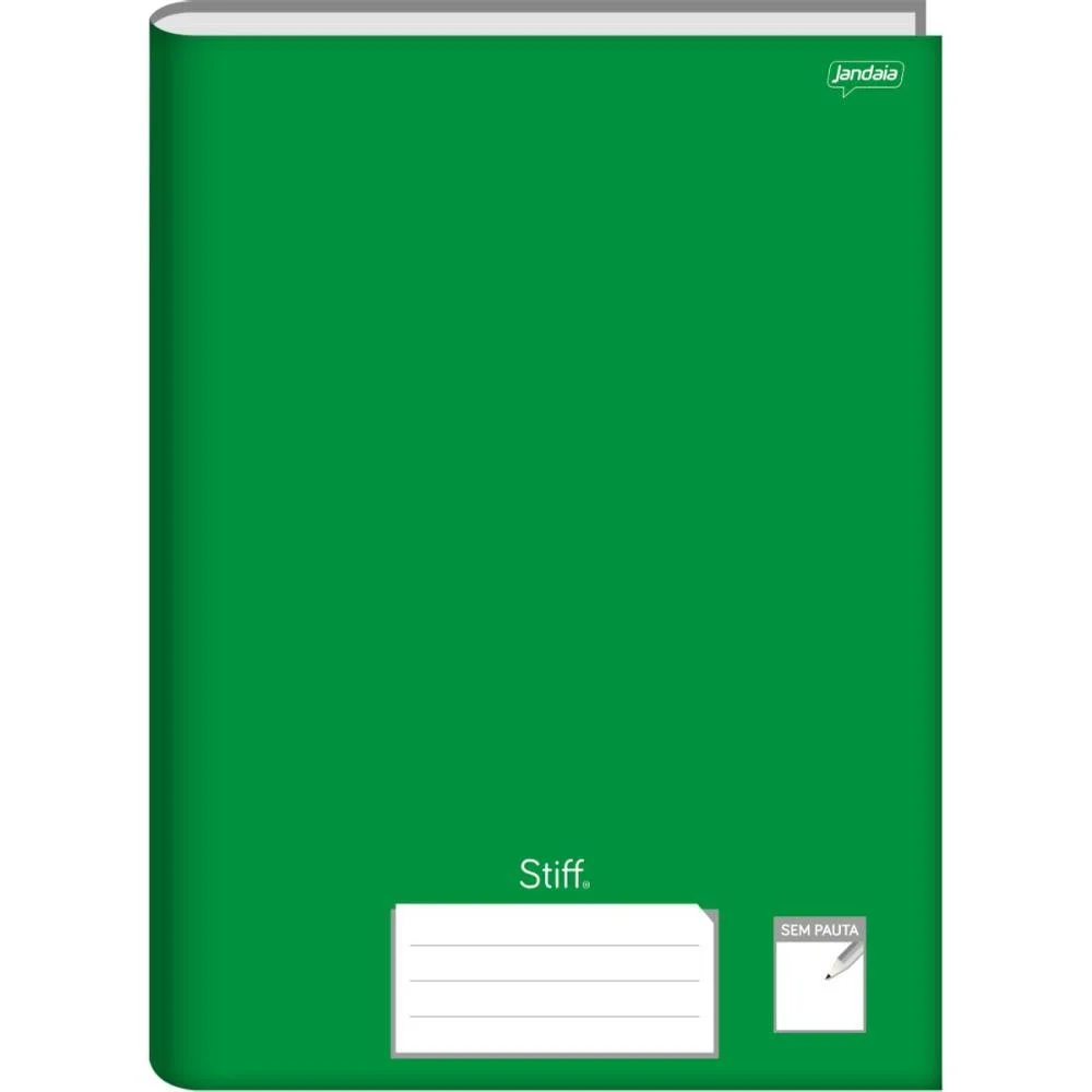 Caderno Brochurao Sem Pauta Stiff 96 Folhas Verde Cd. Jandaia (Pct.c/05) - imagem 3