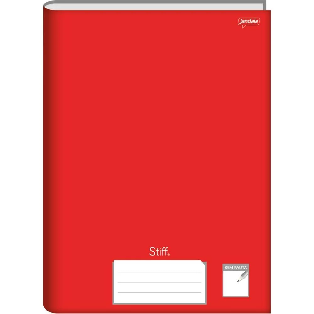 Caderno Brochurao Sem Pauta Stiff 96 Folhas Vermelho Cd. Jandaia (Pct.c/05) - imagem 4