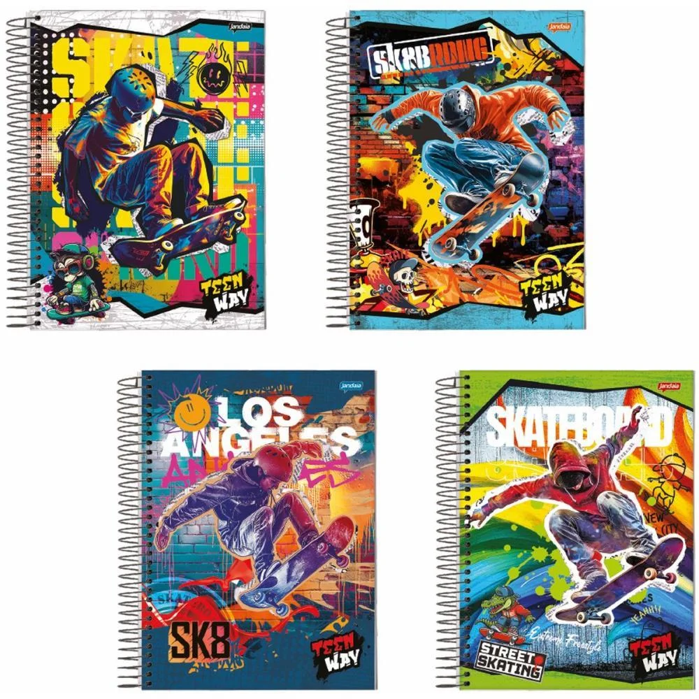 Caderno 10X1 Capa Dura Teen Way 200Fls. Jandaia (Pct.c/04) - imagem 7