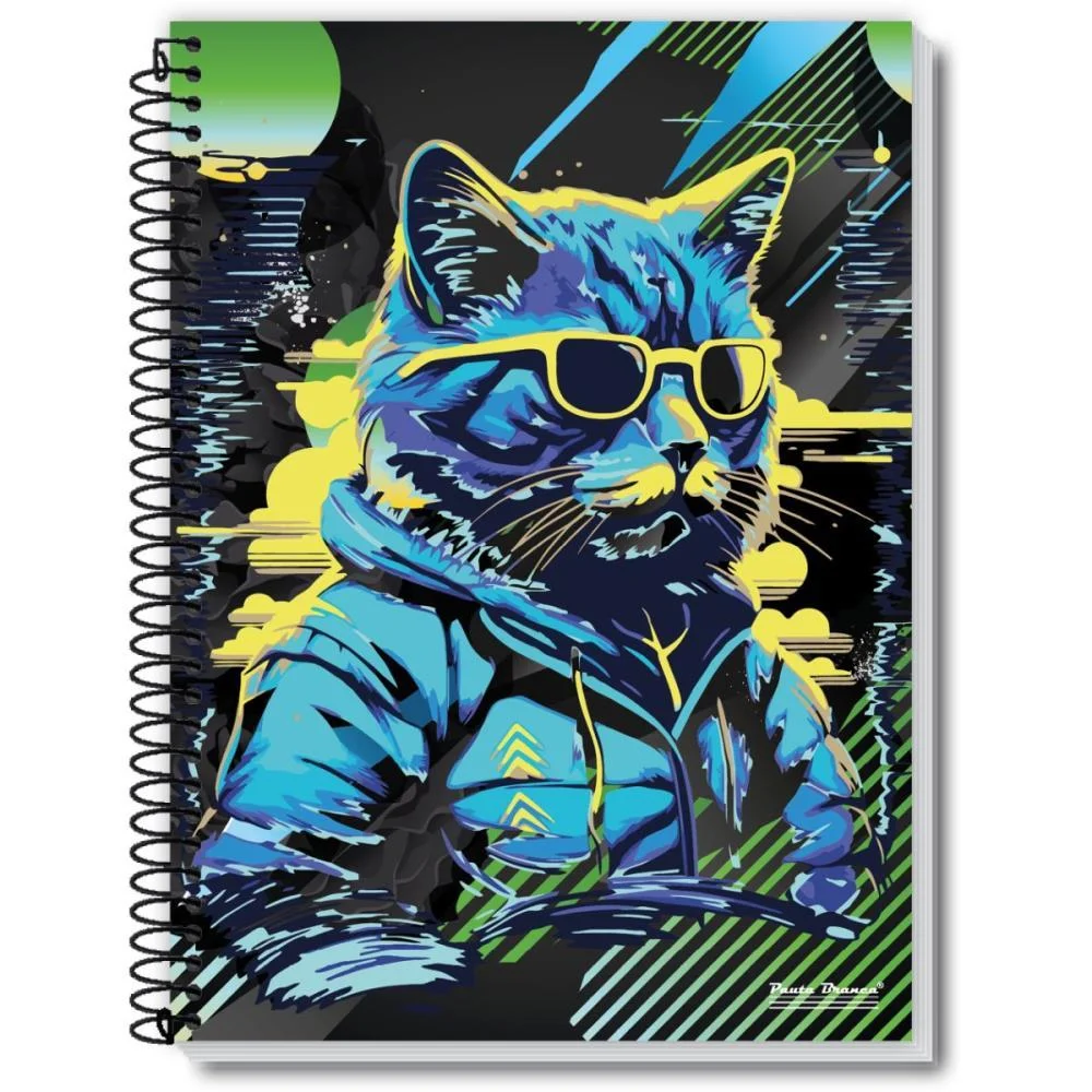 Caderno Espiral 1/4 Capa Dura Rox Masculino 48Fls. Pauta Branca (Pct.c/10) - imagem 4