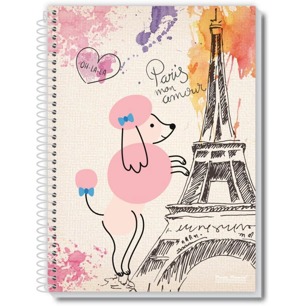 Caderno Espiral 1/4 Capa Dura Uau Feminino 48Fls. Pauta Branca (Pct.c/10) - imagem 4