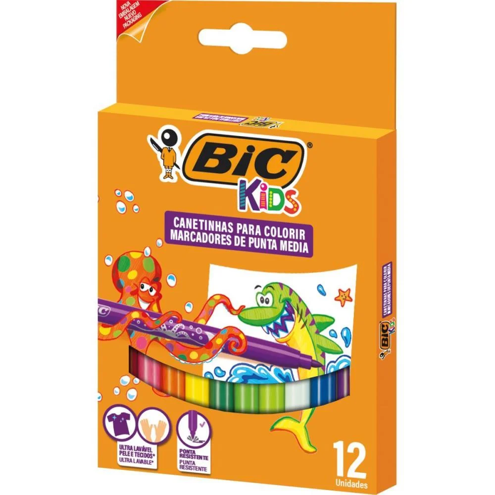 Caneta Hidrografica Evolution Ultra 12 Cores Bic (Pct.c/06) - imagem 3