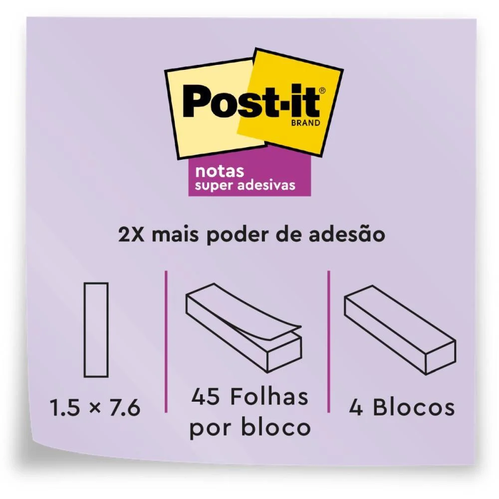 Bloco Marcador Pagina Adesivo Flags 4 Cores Papel 180F. 3M (Unidade) - imagem 7