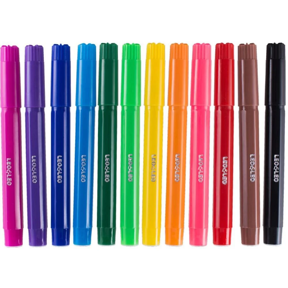 Caneta Hidrografica Jumbo Leo E Leo Big 12 Cores Leonora (Cx.c/12) - imagem 4
