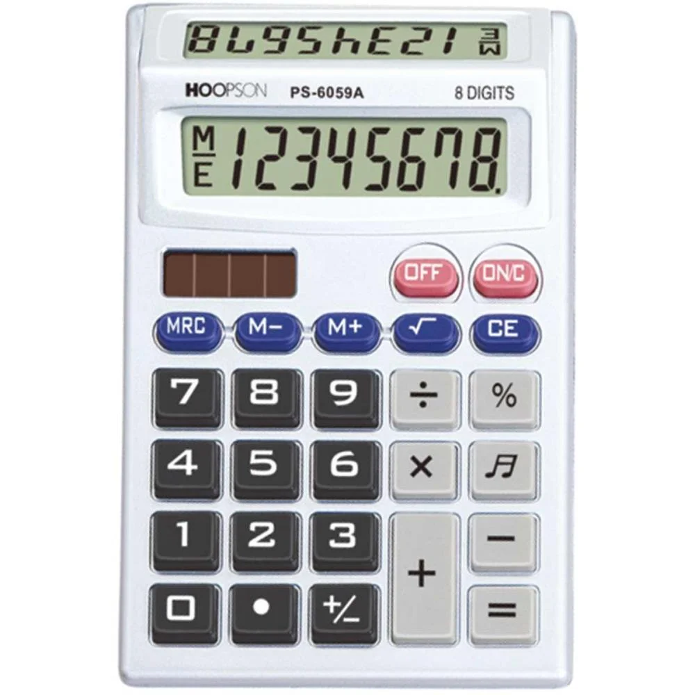 Calculadora De Mesa 8Digitos Pilha Visor Duplo Cz Mercoriental (Unidade) - imagem 2