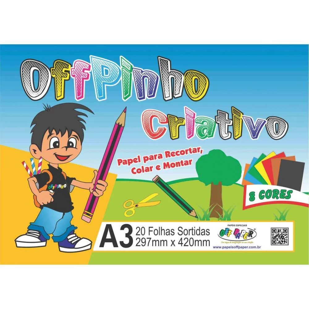 Bloco Para Educacao Artistica Offpinho Criativo A3 120G 20Fl Off Paper (Pacote) - imagem 2