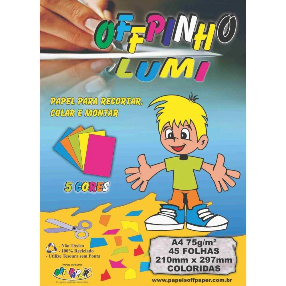 Bloco Para Educacao Artistica Offpinho Lumi A4 75G 45Fls. Off Paper (Pacote) - imagem 2