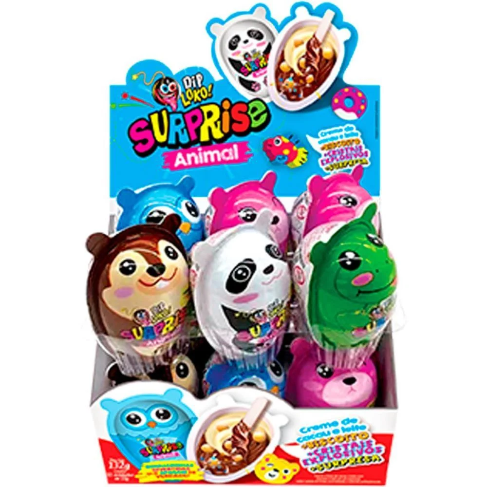 Doce Dip Loko Surprise Animal Danilla Foods (Dp.c/12) - imagem 2