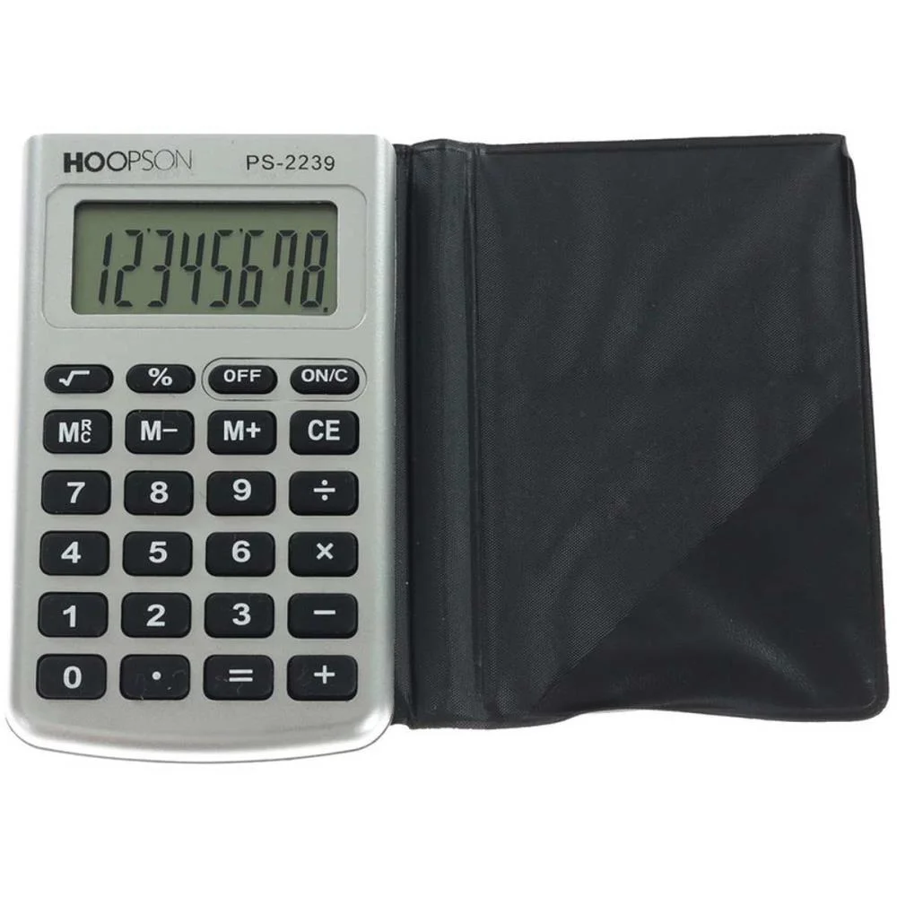 Calculadora De Bolso 8Digitos C/Capa Bateria Prata Mercoriental (Unidade) - imagem 2
